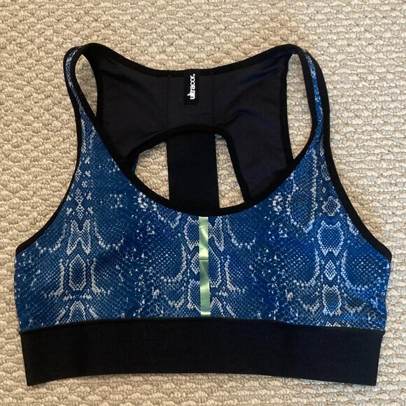 Ultracor Aqua blue viper racer-back bra M